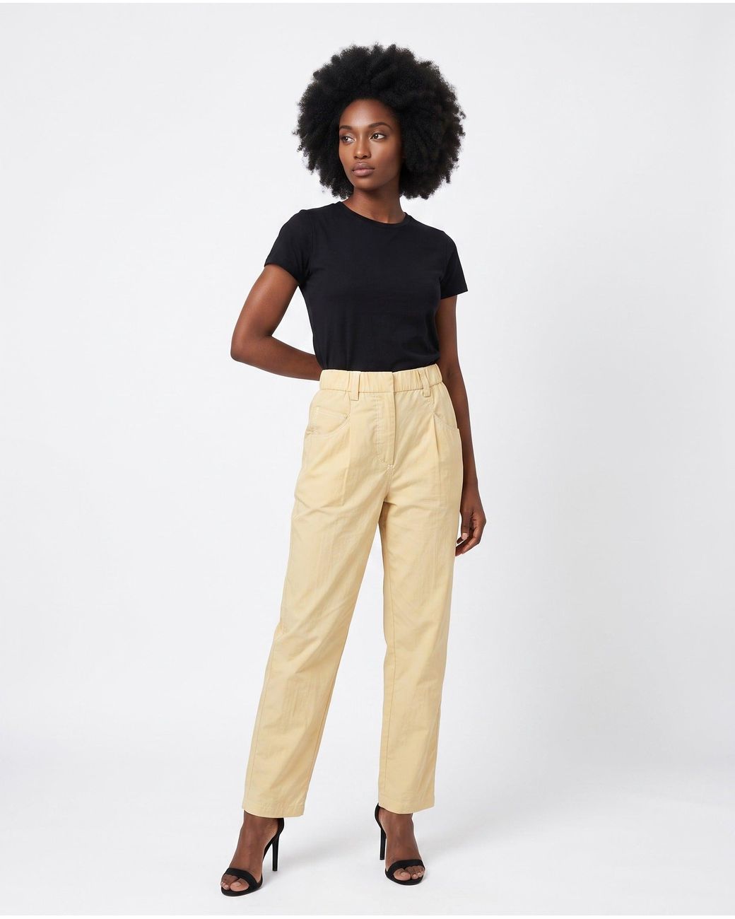 Brunello Cucinelli Natural Light Cotton Trousers