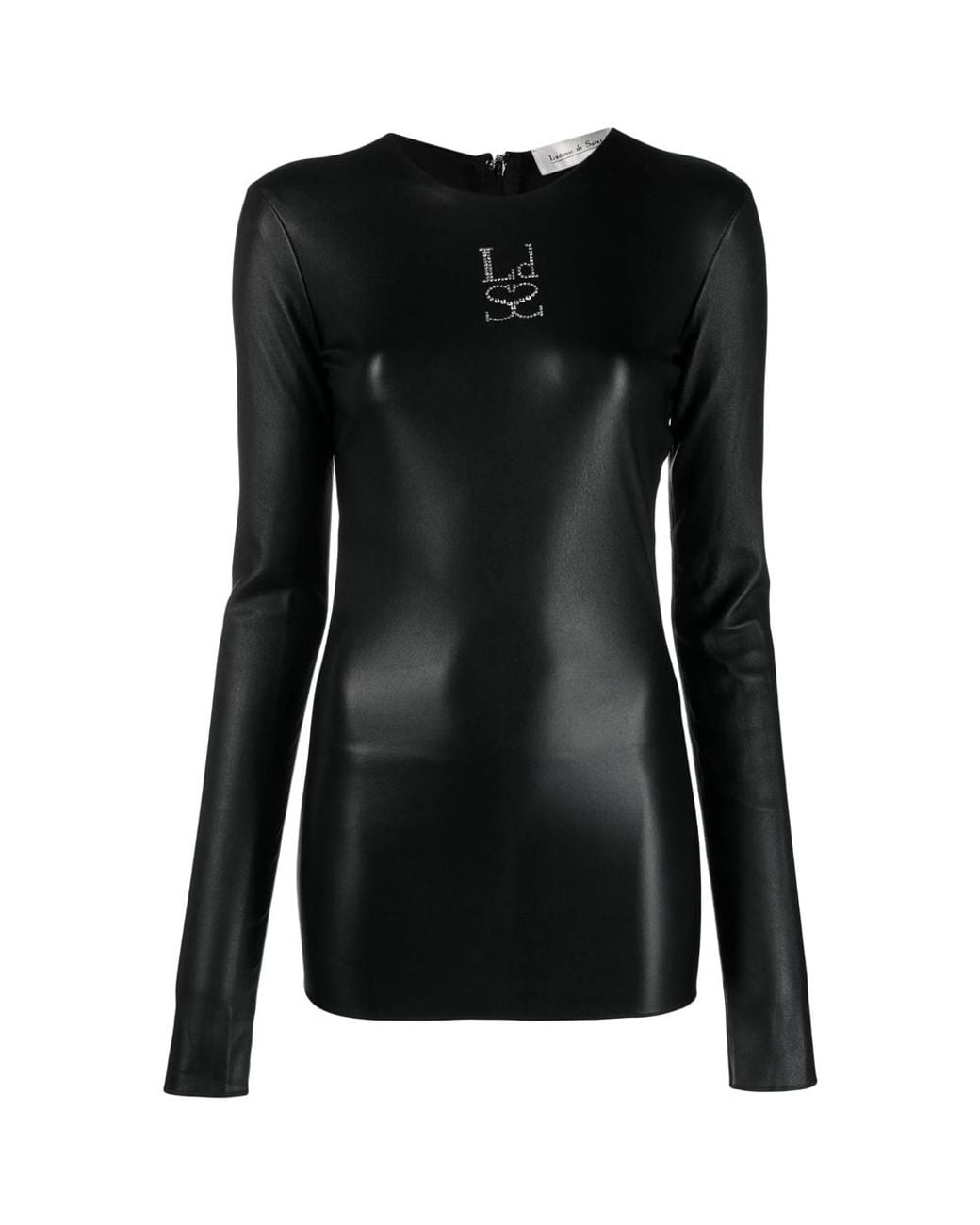 Ludovic de Saint Sernin Black Top Lamb Skin: 100. Tops