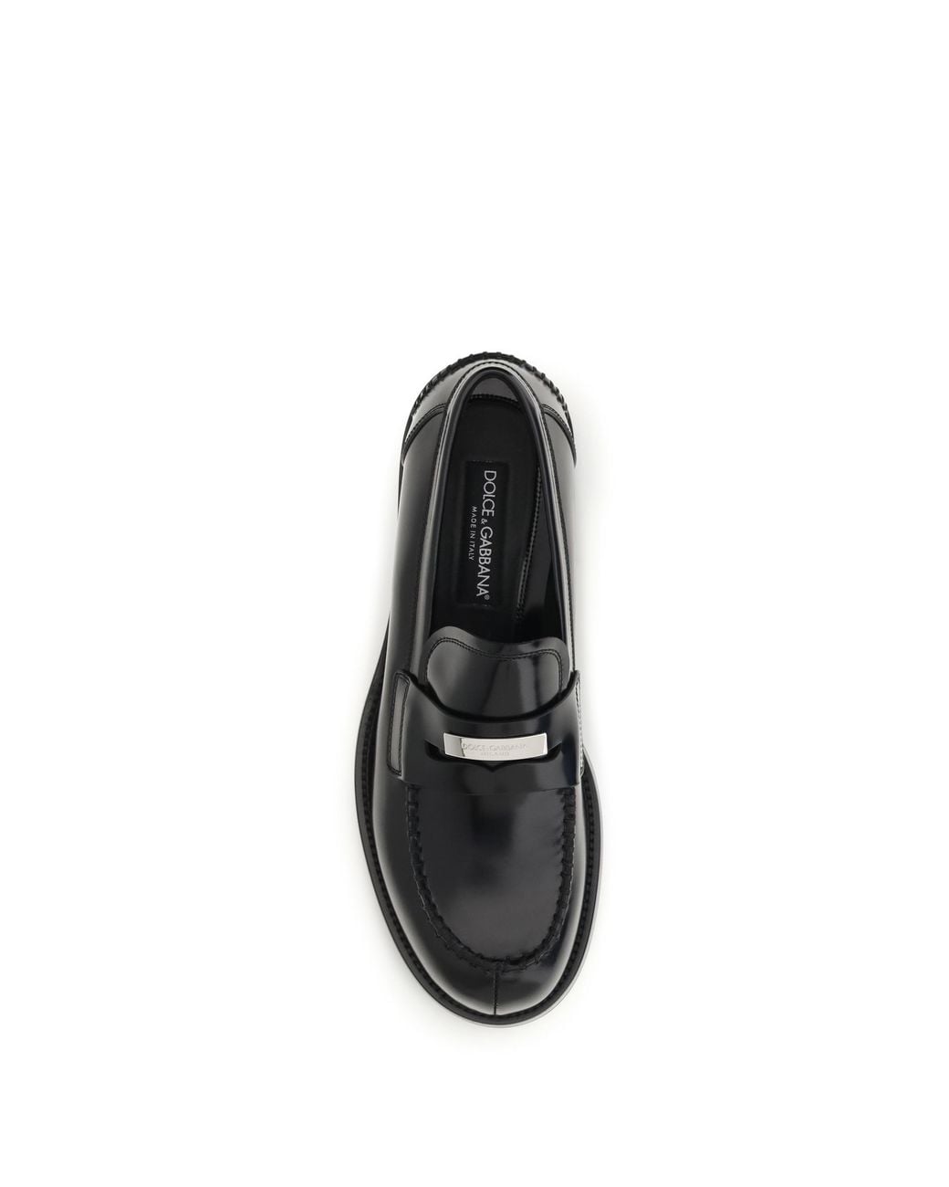Dolce & Gabbana White Calfskin Leather Loafers for men