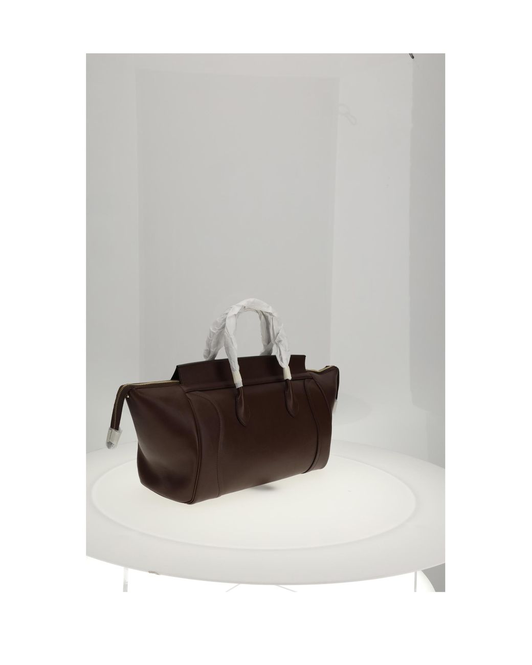 Céline Gray Shoulder Bag New Luggage Leather Calf