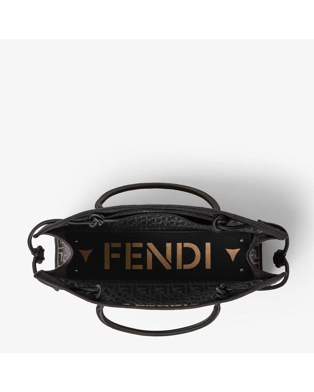 Fendi Black Fendi Ff Monogram Jacquard Shoulder Bag