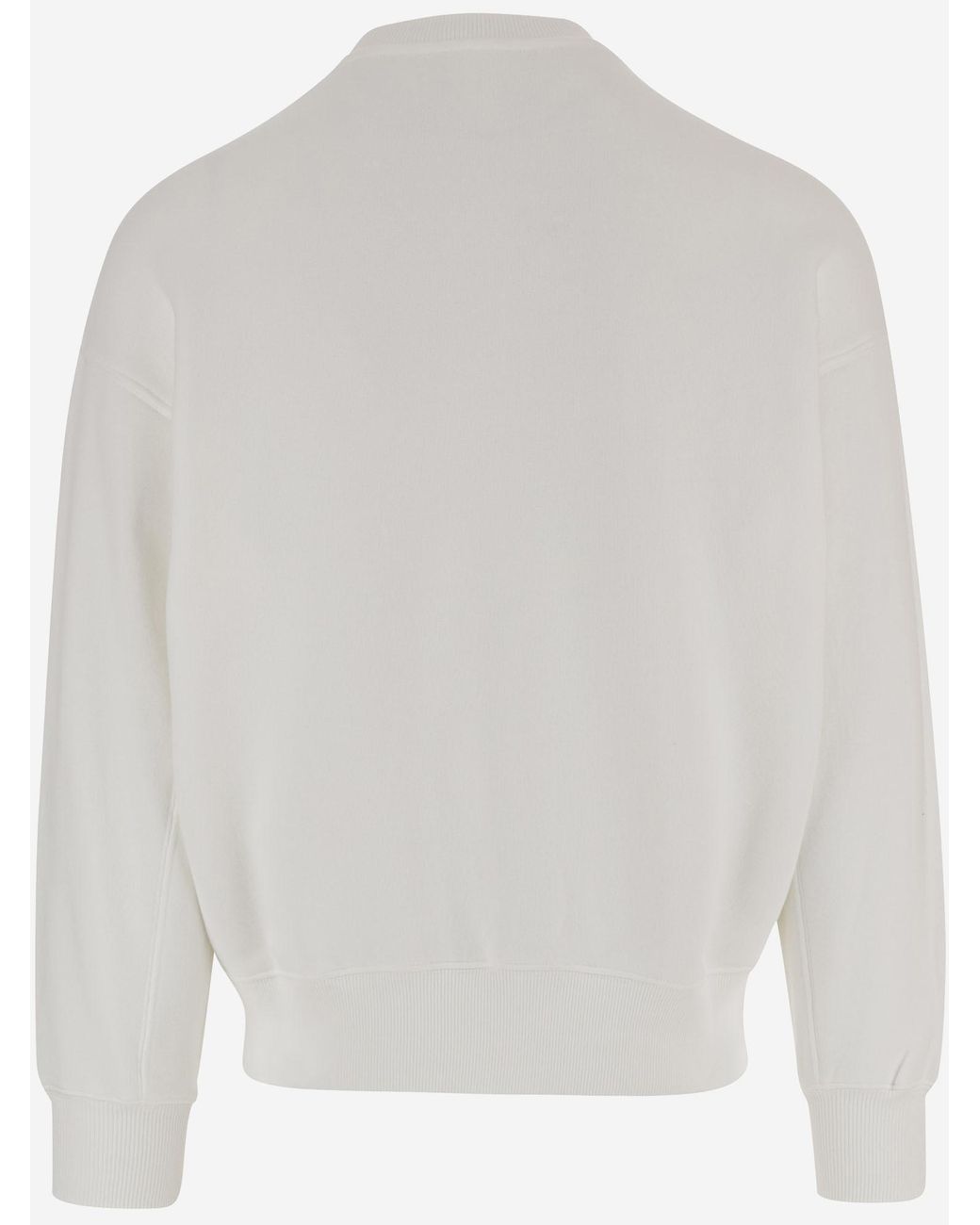 Autry White Cotton Sweatshirt With Logo Sweatshirts for men