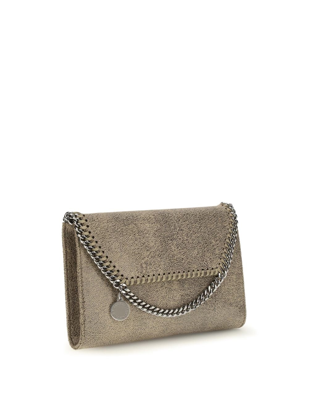 Stella McCartney Gray Chain Wallet Falabella Polyester Bag