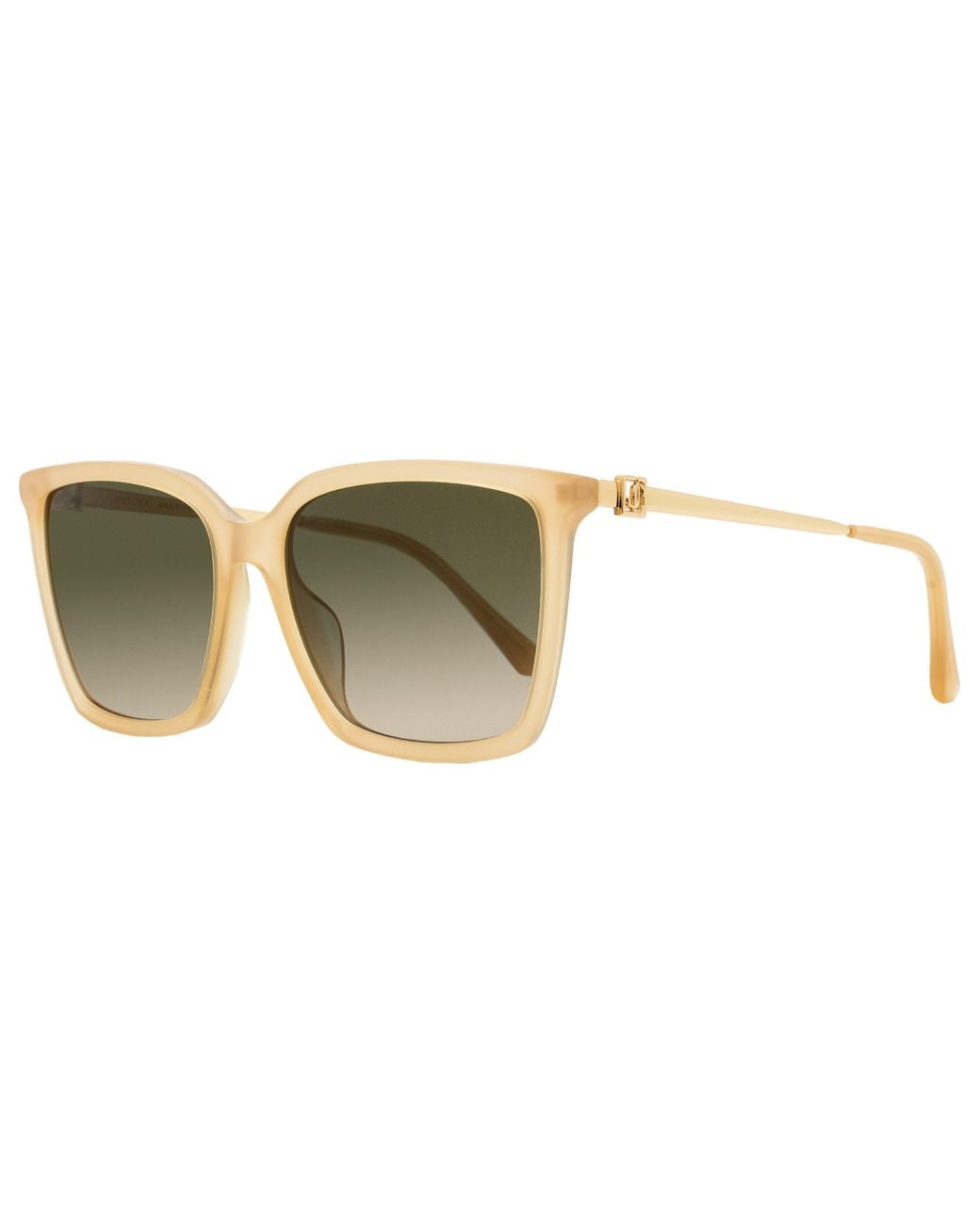 Jimmy Choo Black Square Sunglasses Totta /g Fwmha Nude/gold 56mm
