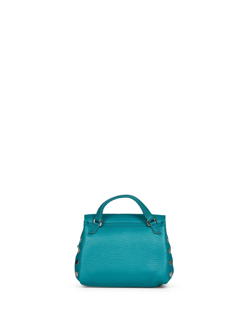 Zanellato Blue Handbag Postina Super Baby Pesto Bovine Leather Handbags