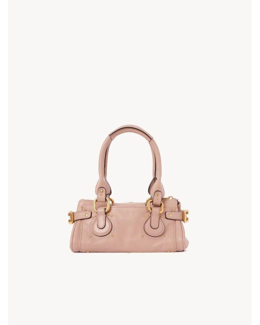 Chloé Pink Chloé Leather With-Tone Turnlock Shoulder Bag