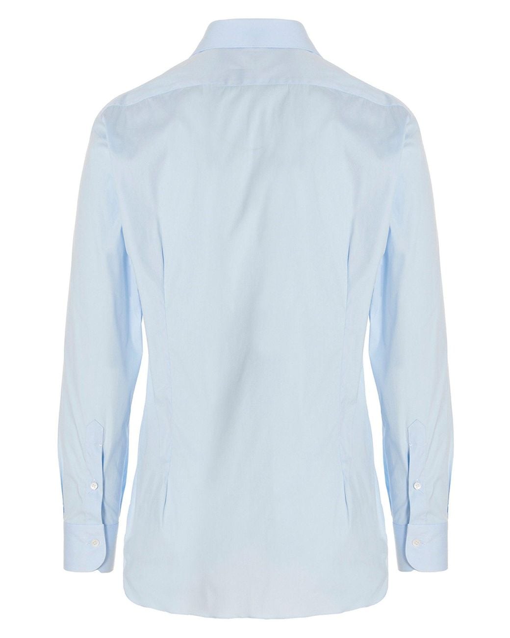Barba Napoli Blue Cotton Poplin Shirt