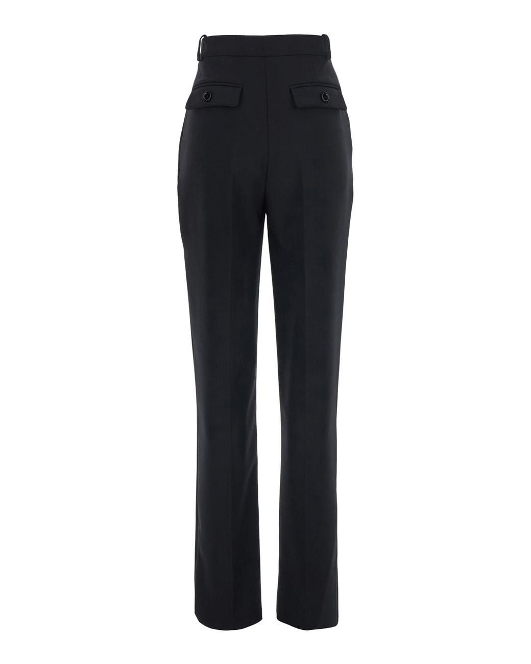 Elisabetta Franchi Black Trousers Crepe Technical Fabric