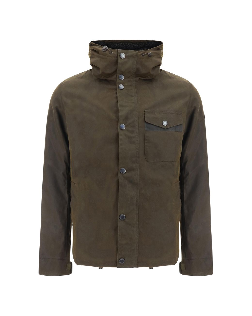 Barbour Green Hooded Jacket Cotton for men