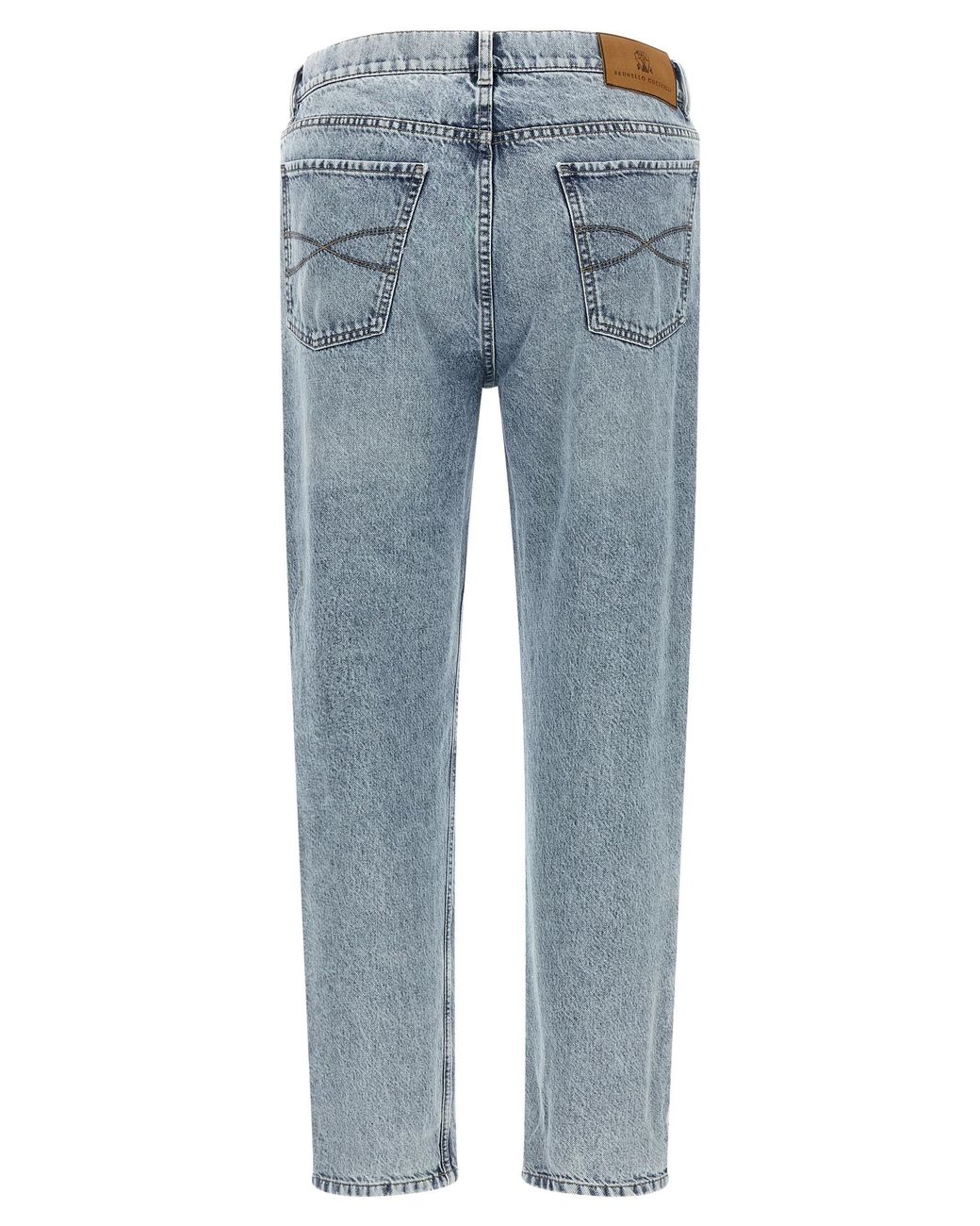 Brunello Cucinelli Blue Five-Pocket Jeans for men