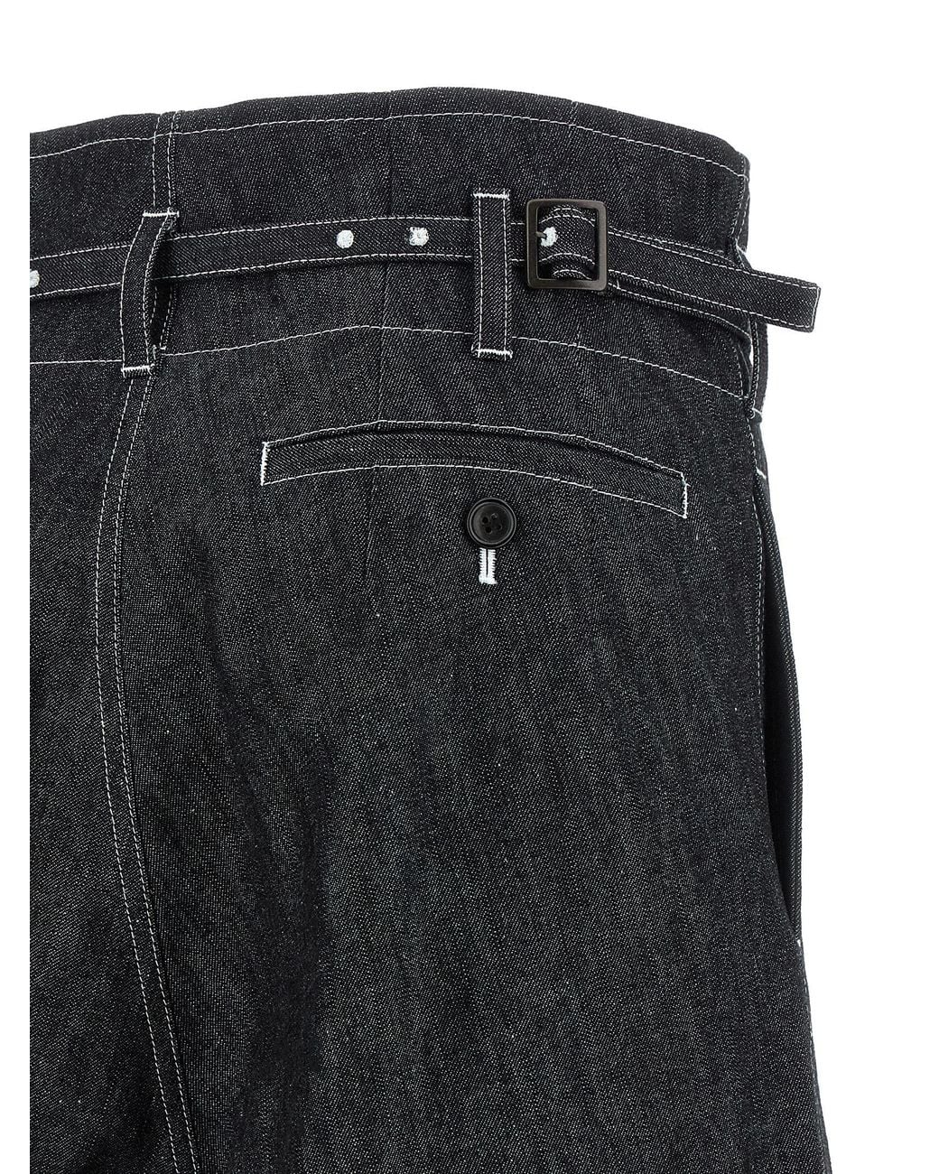 Junya Watanabe Black Cotton Bermuda Shorts