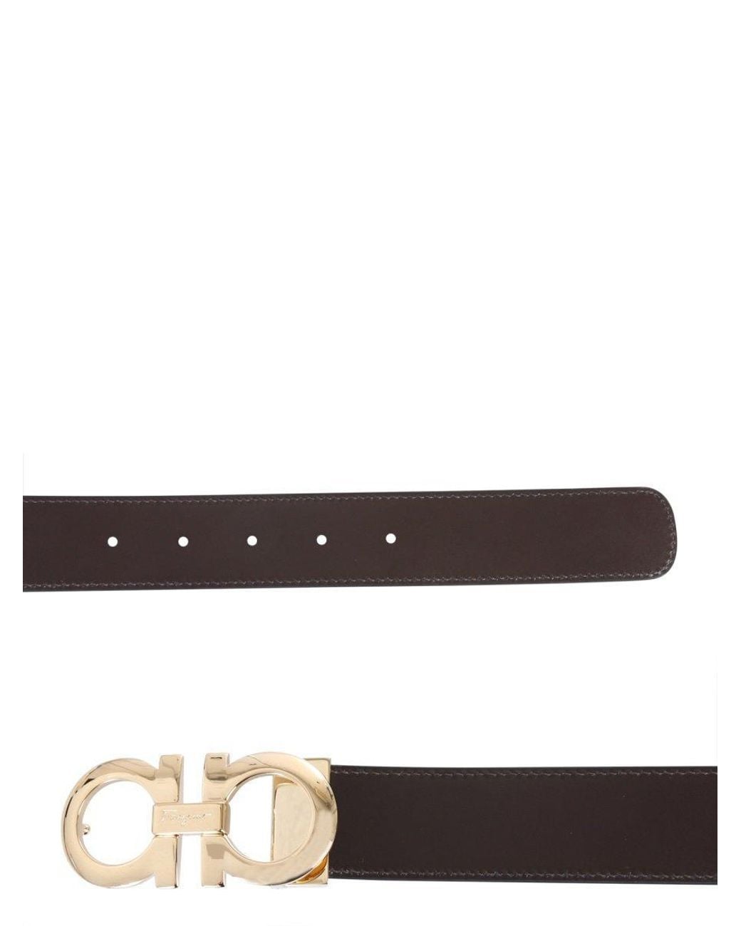 Ferragamo Black Gancini Reversible Buckle Belt for men