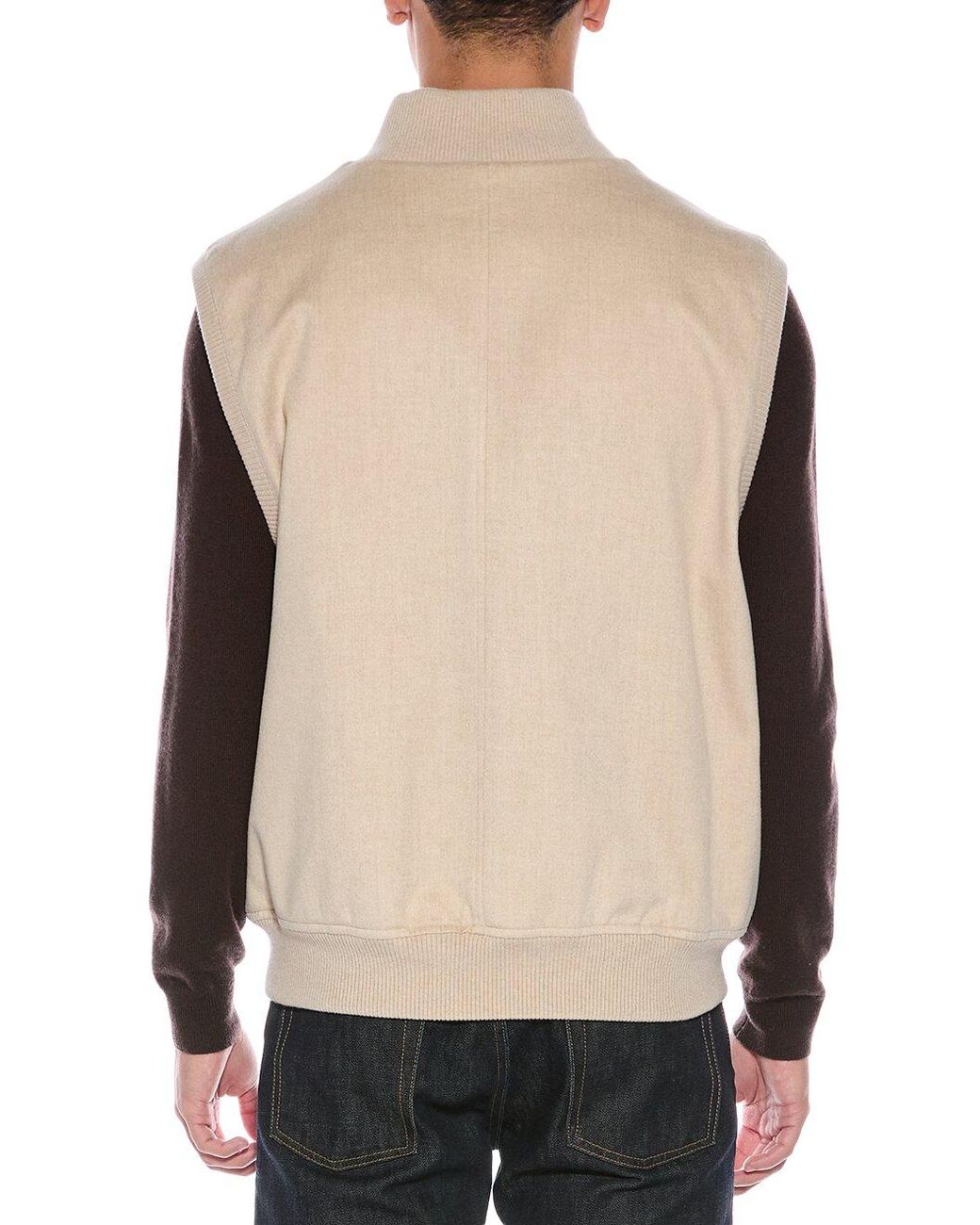 Brunello Cucinelli Natural Almond Button Front Jacket Clothing for men