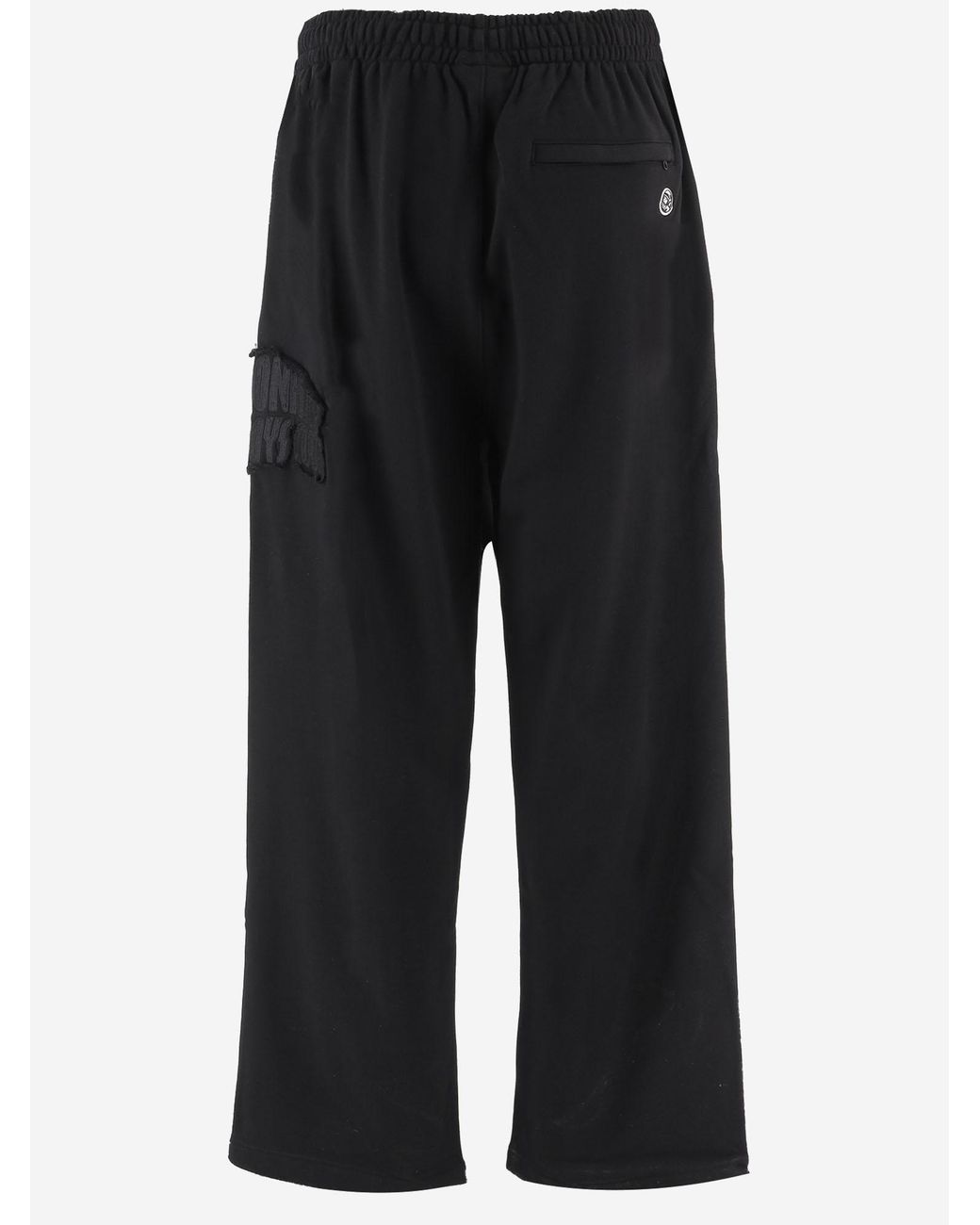 BBCICECREAM Black Cotton Trousers With Logo for men
