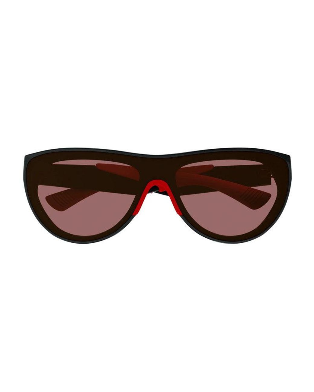 Bottega Veneta Red Sunglasses Shield Full Rim, Shiny- Frame And Lens Bv1234S004 for men
