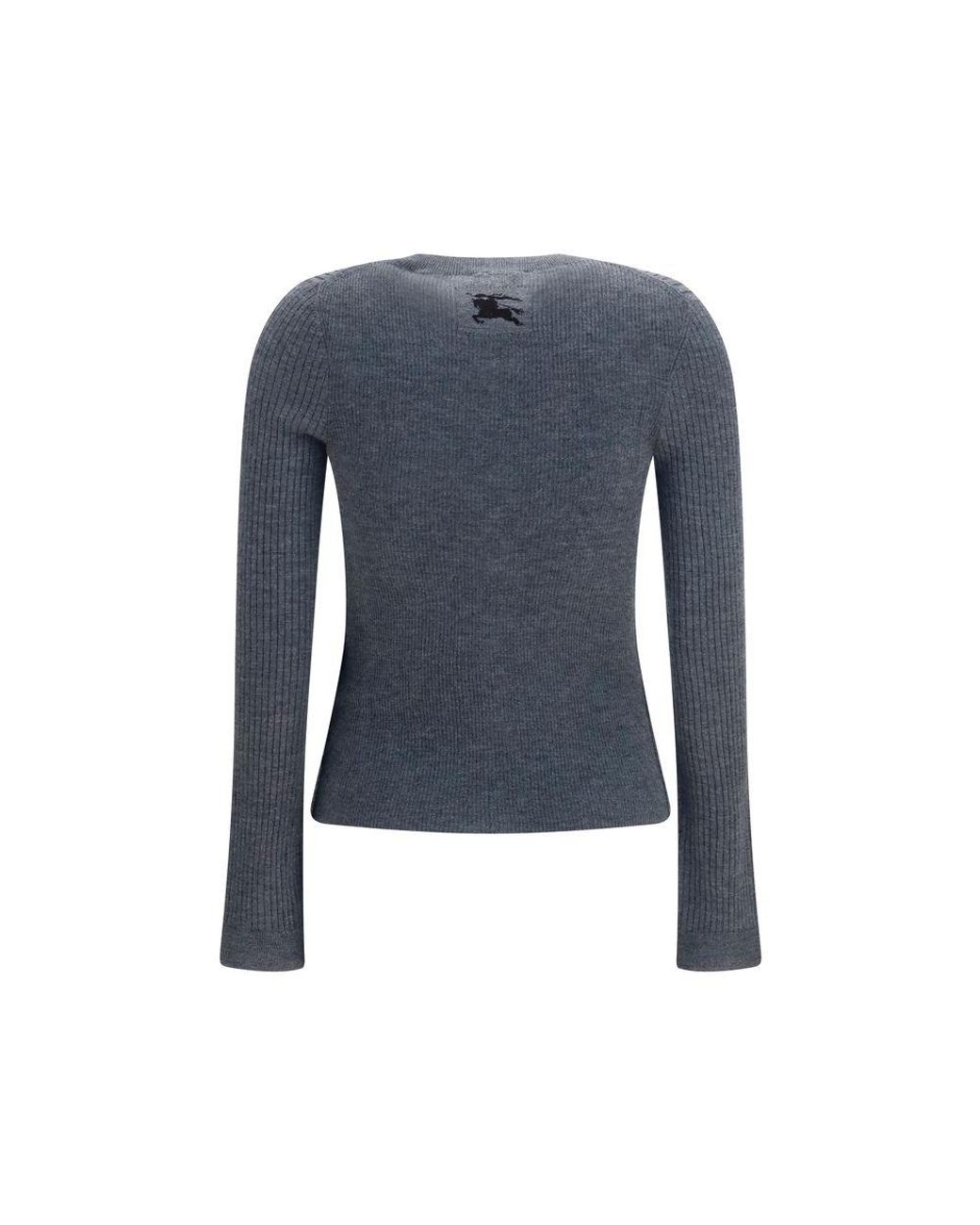 Burberry Blue Gray Cashmere Cardigan