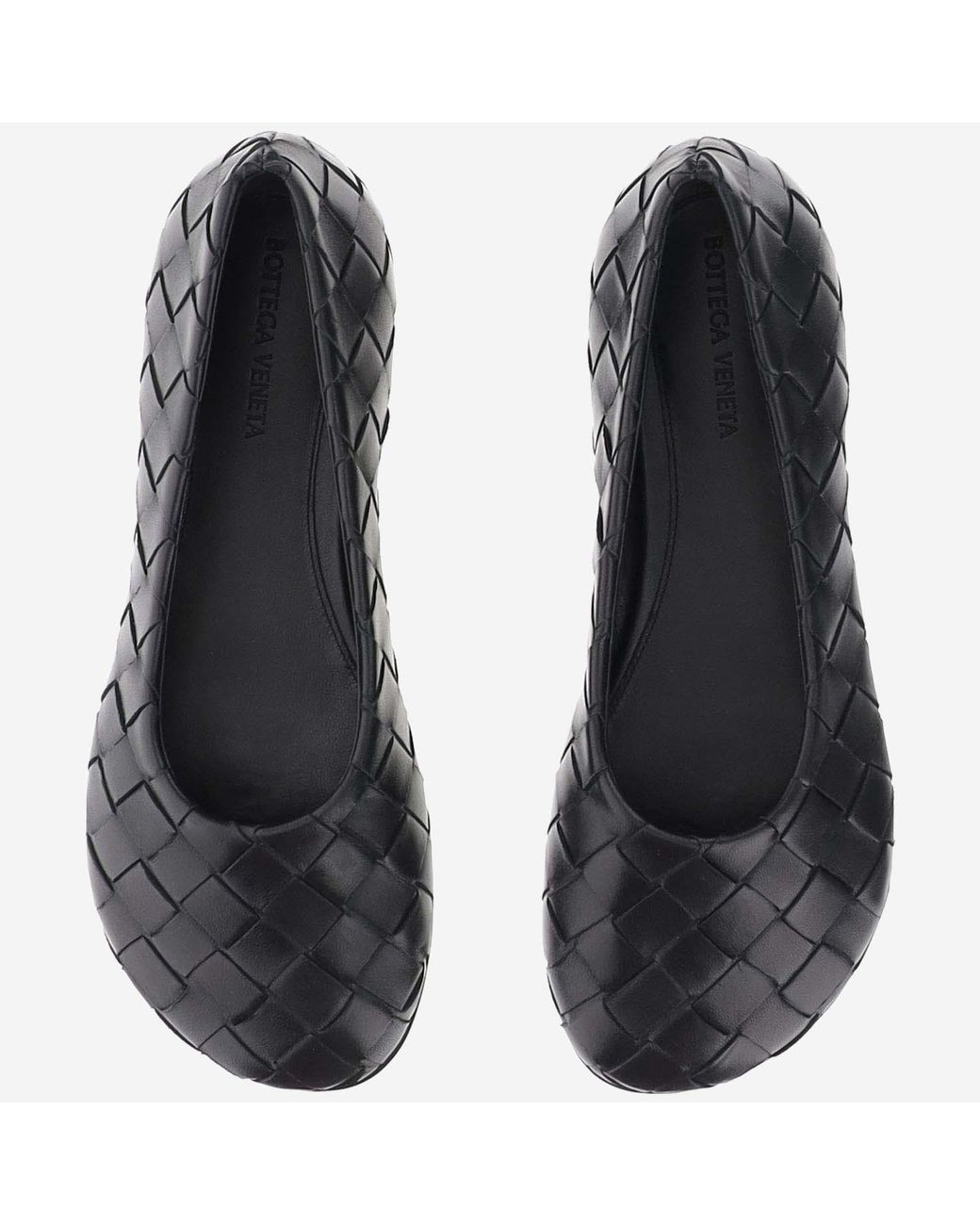 Bottega Veneta Black Ballet Flats Atomic Lambskin Ballerina Shoes