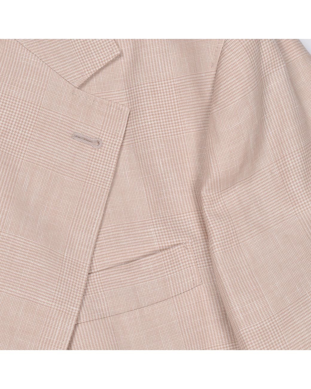 Brunello Cucinelli Pink Light Wool Linen Suit for men