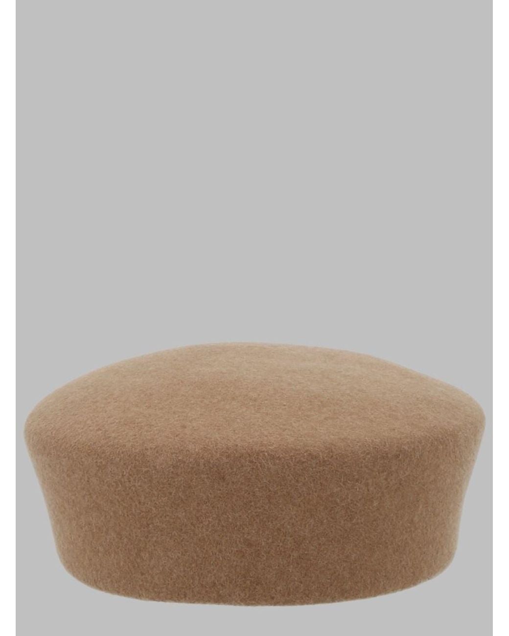 Ruslan Baginskiy Brown Hat Pillbox Felt Wool