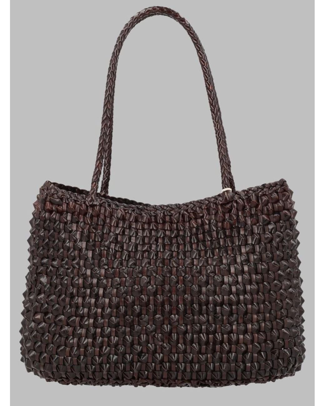 Dragon Diffusion Gray Santa Croce Cactus Leather Shoulder Bag