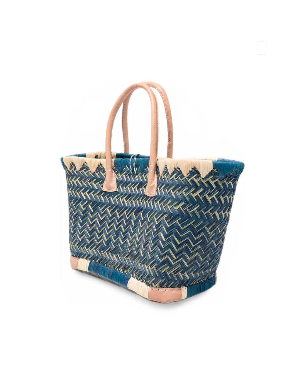 THE NINA STUDIO Blue Tote Bag Clotilde- Raffia
