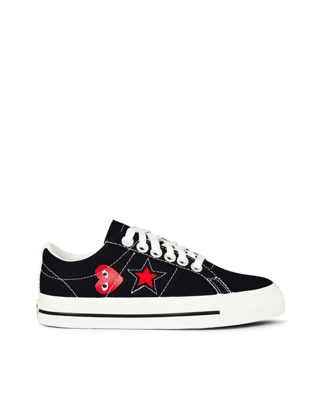 Comme des Garçons White Comme Des Garã§Ons Play X Converse One Star Ox Sneakers Shoes