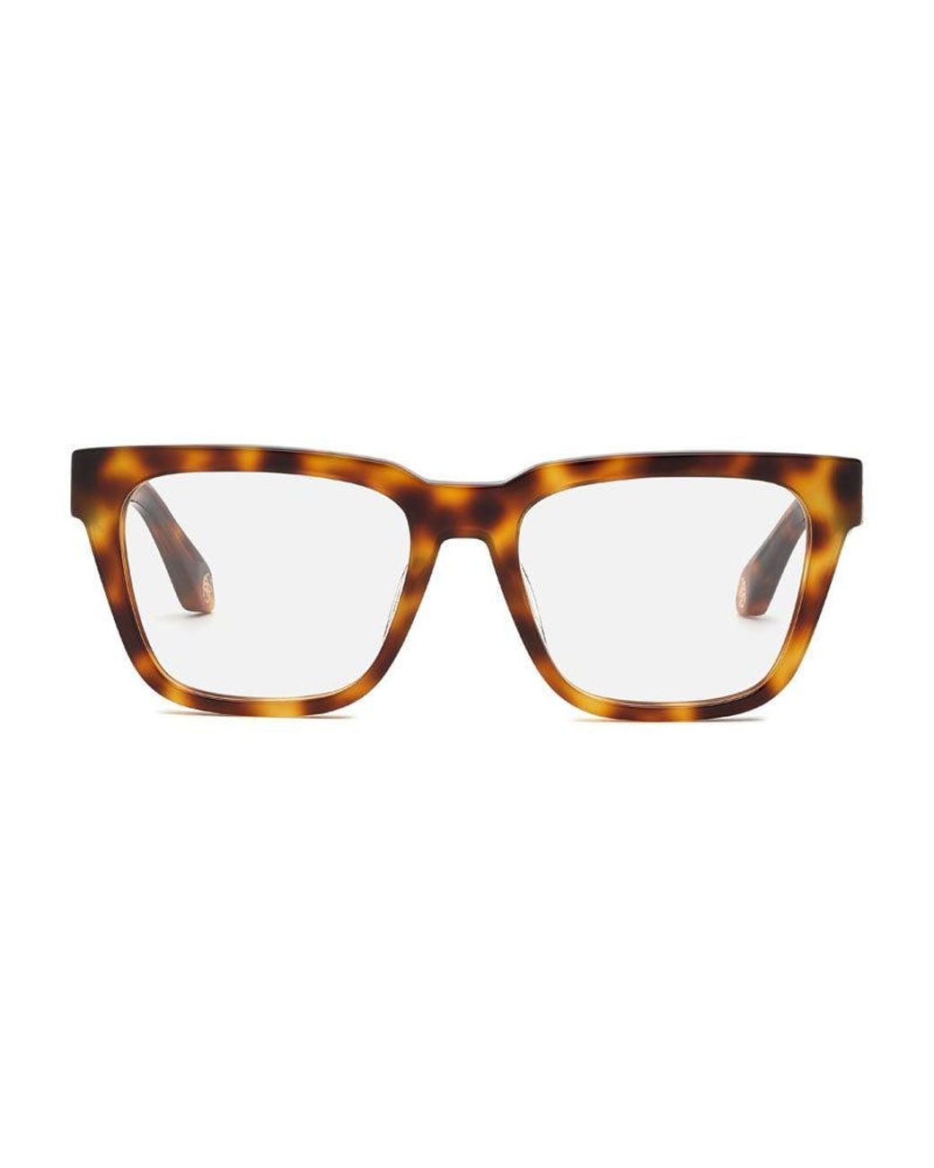 Roberto Cavalli Brown Eyeglasses Square Full Rim, Havana Frame And Clear Demo Lenses Lens Vrc026M02Bp