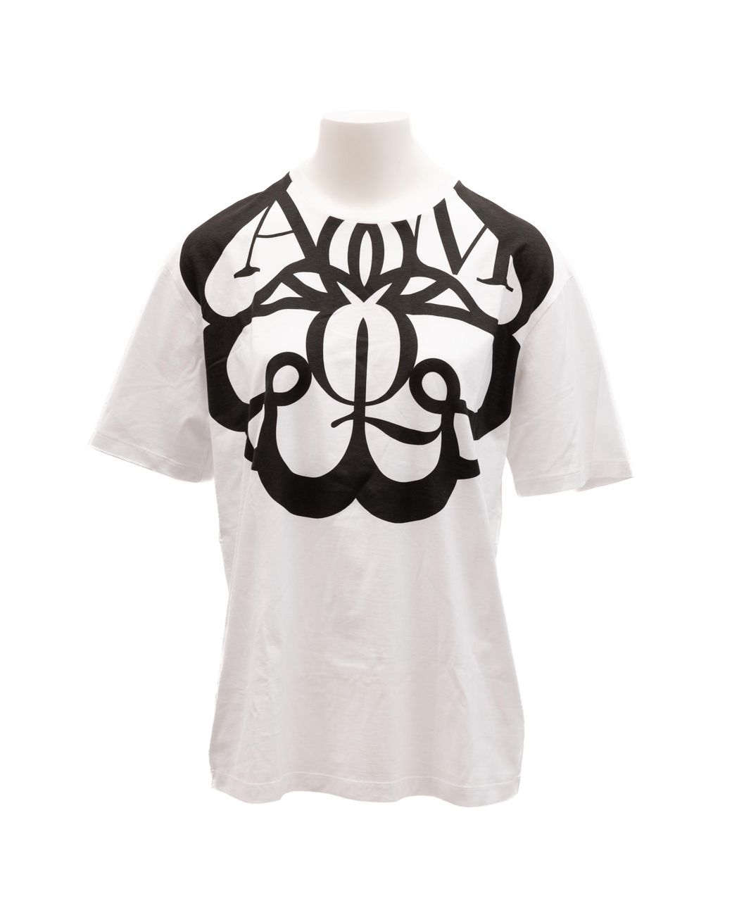 McQueen White Cotton Printed T-Shirt