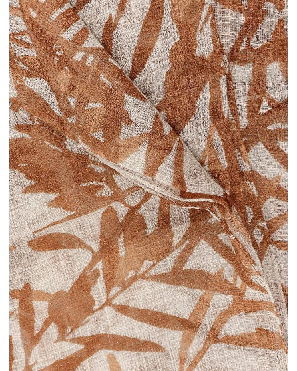 Brunello Cucinelli Natural Linen Blend Scarf Accessories & Slg