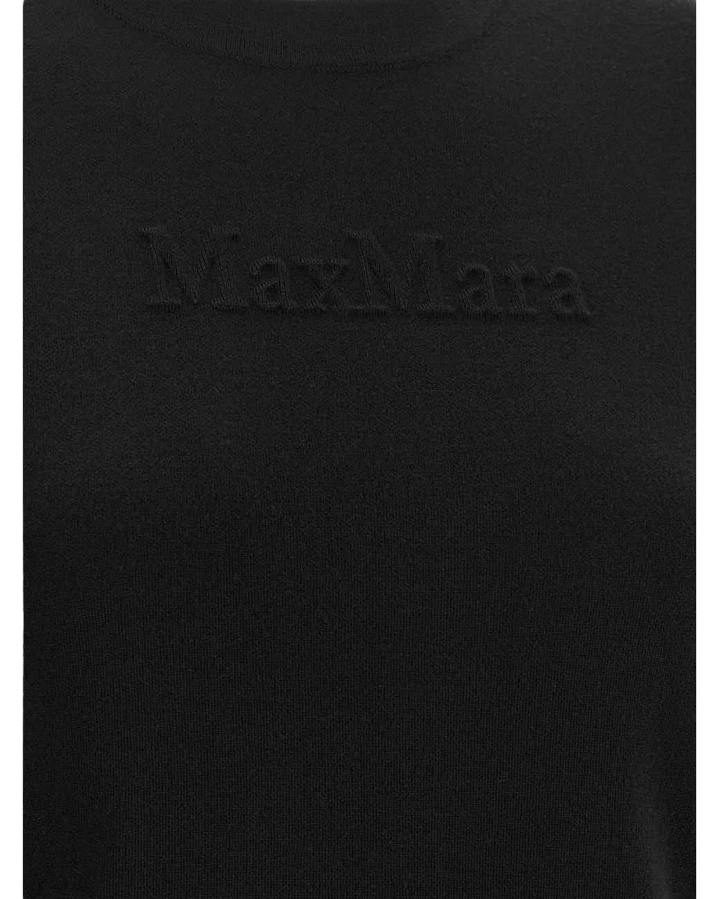 Max Mara Black Max Mara Virgin Wool Crewneck Sweater