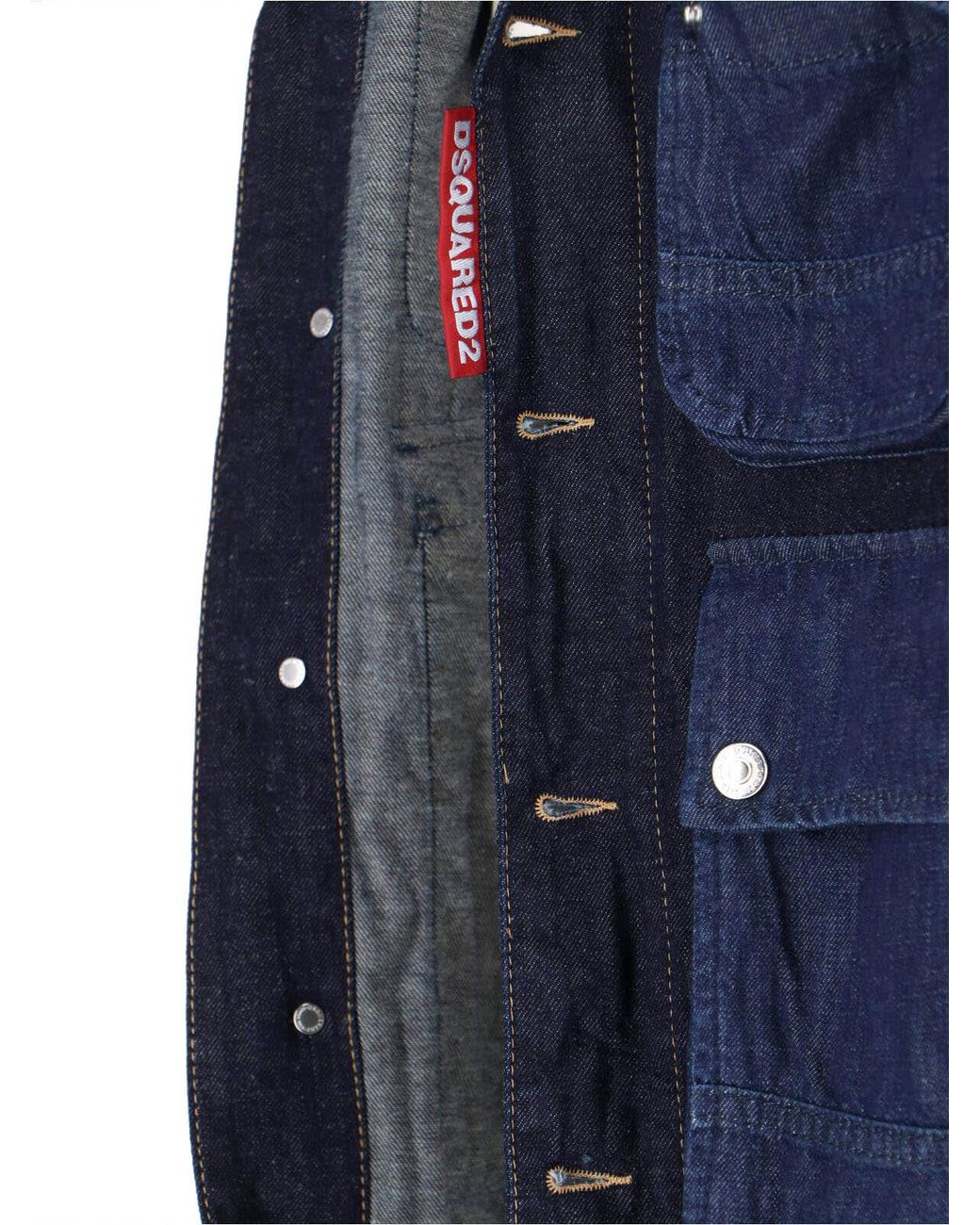 DSquared² Blue Denim Cargo Jacket for men