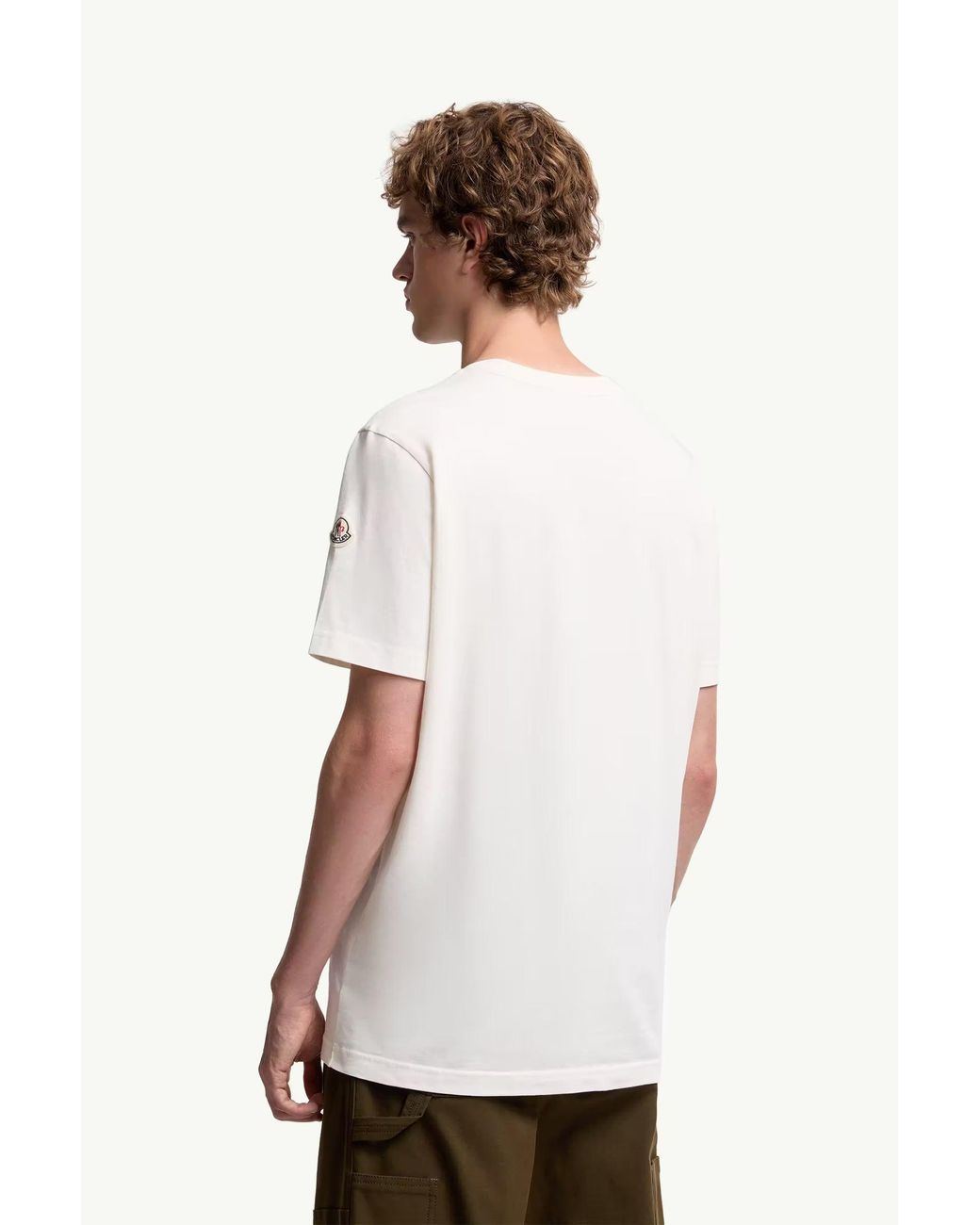 Moncler White Moncler Monogram Cotton T-Shirt for men