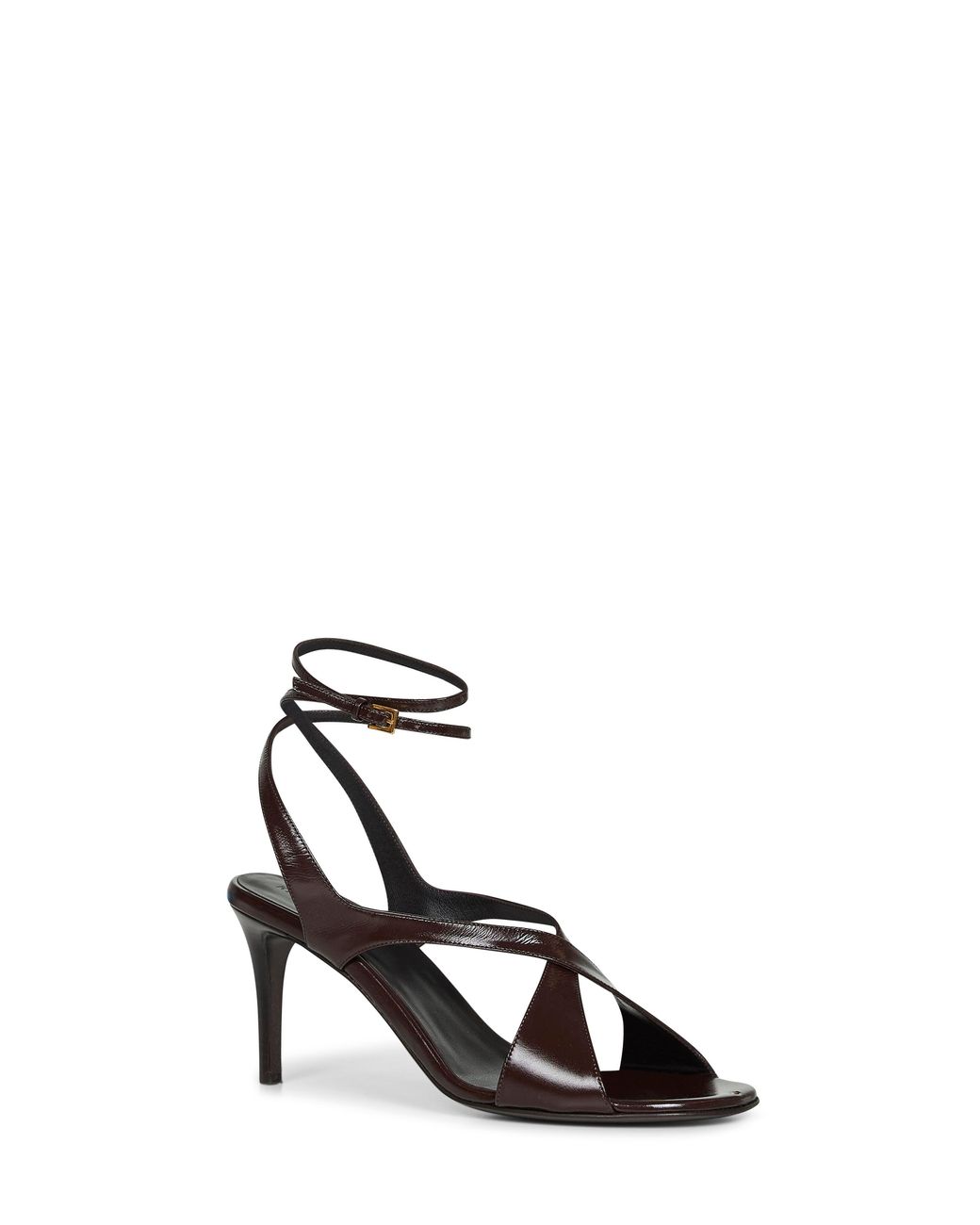 Khaite White Dark Glazed Leather Sandals