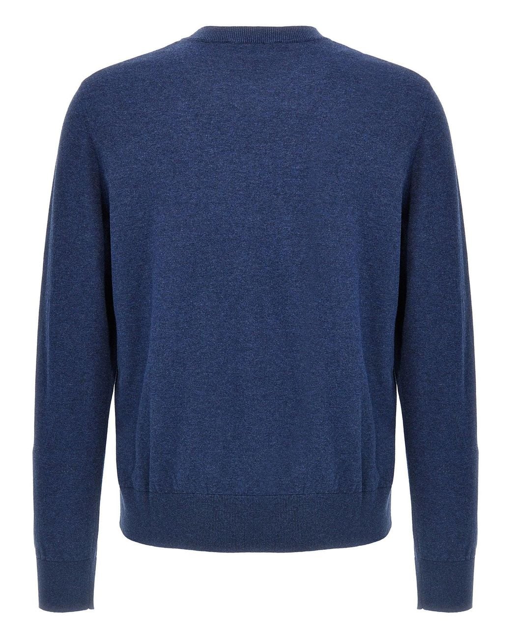 DSquared² Blue Logo-Patch Cotton Crewneck Sweater