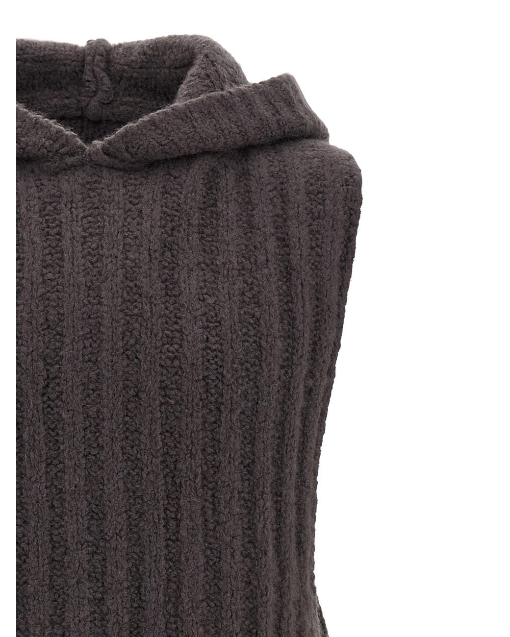 Rick Owens Black Cashmere Sleeveles Sweater Clothing for men