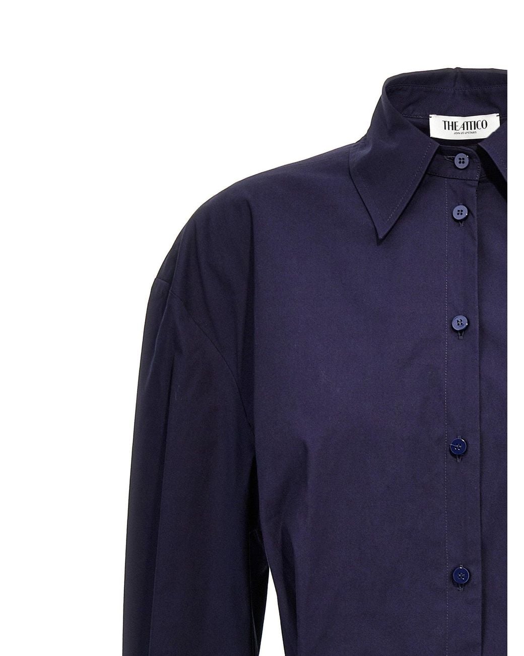 The Attico Blue Chemisier Dress