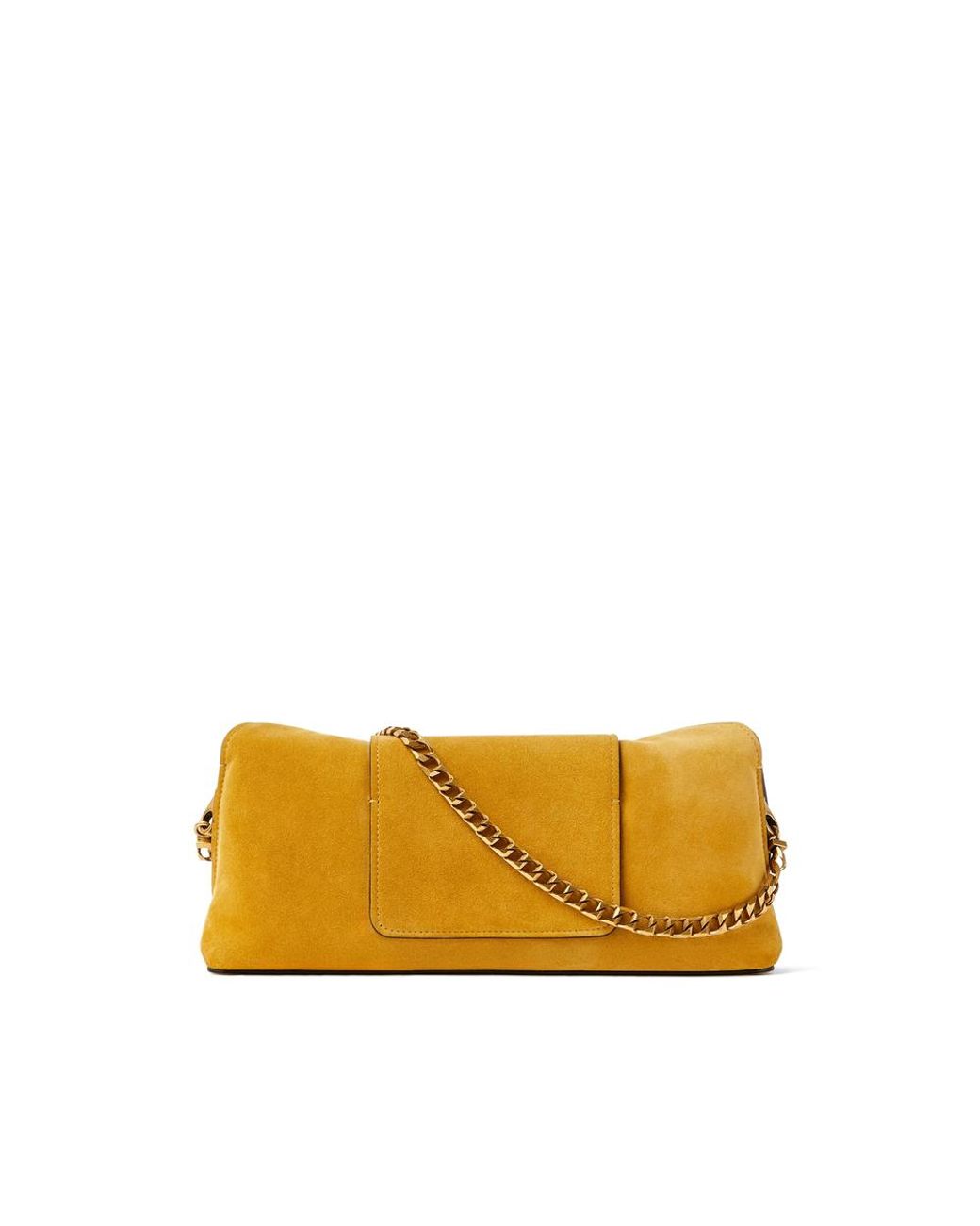 Versace Yellow Clutch Vivian Suede