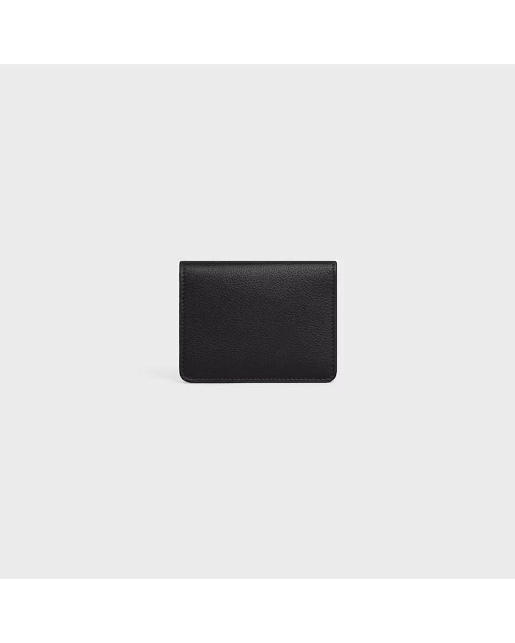 Céline Black Celine Textured Leather Card Case
