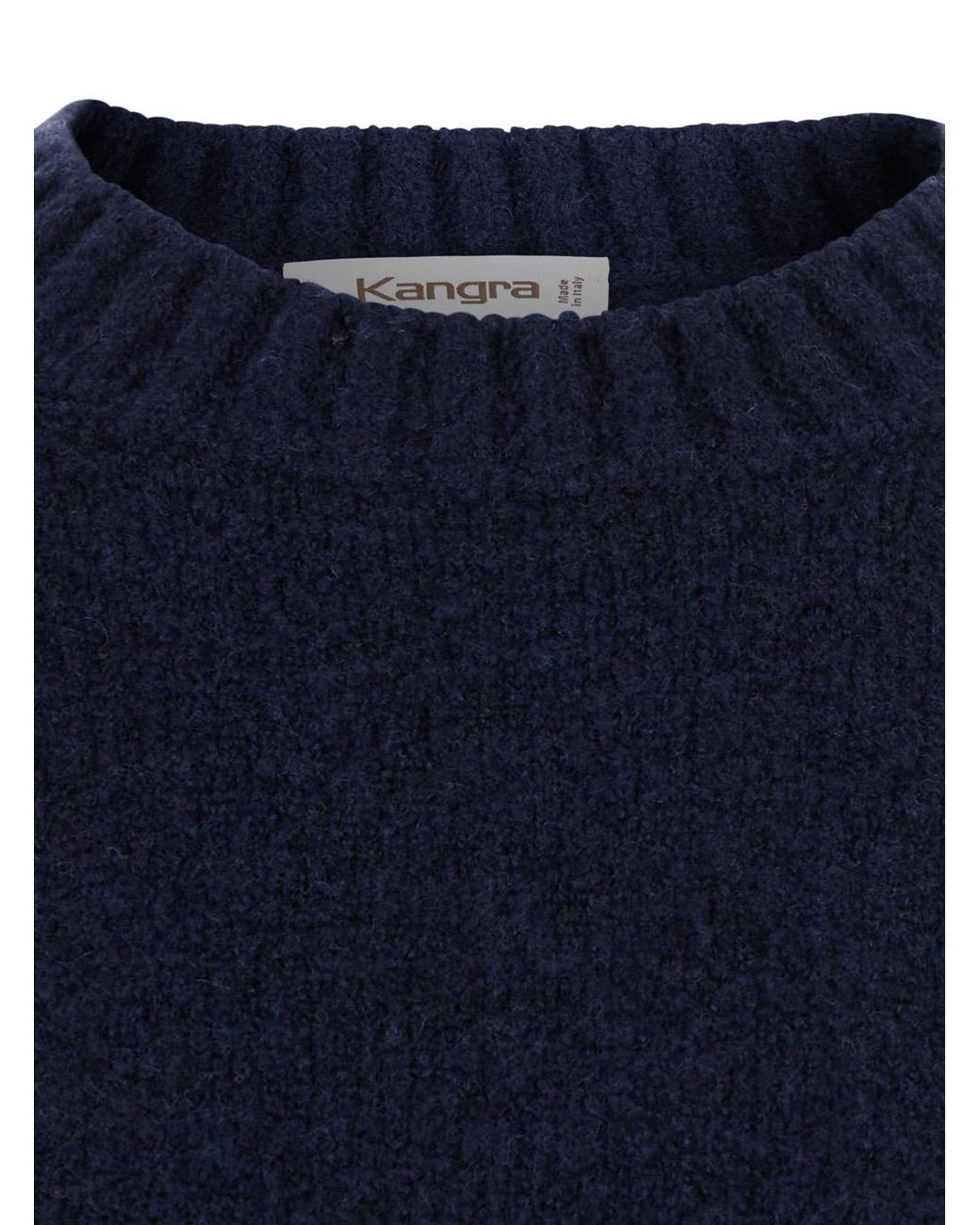Kangra Blue Crew Neck Ml F.5Gg Wool Tops for men