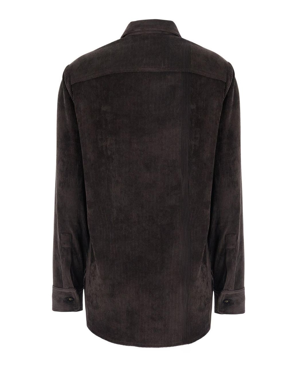 Le Plain Black Corduroy Shirt Blouses