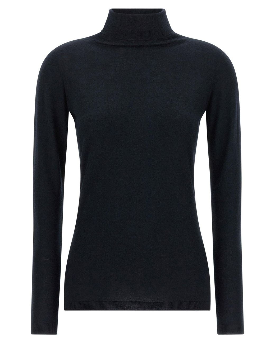 Fabiana Filippi Black Cashmere And Silk Turtleneck Sweater