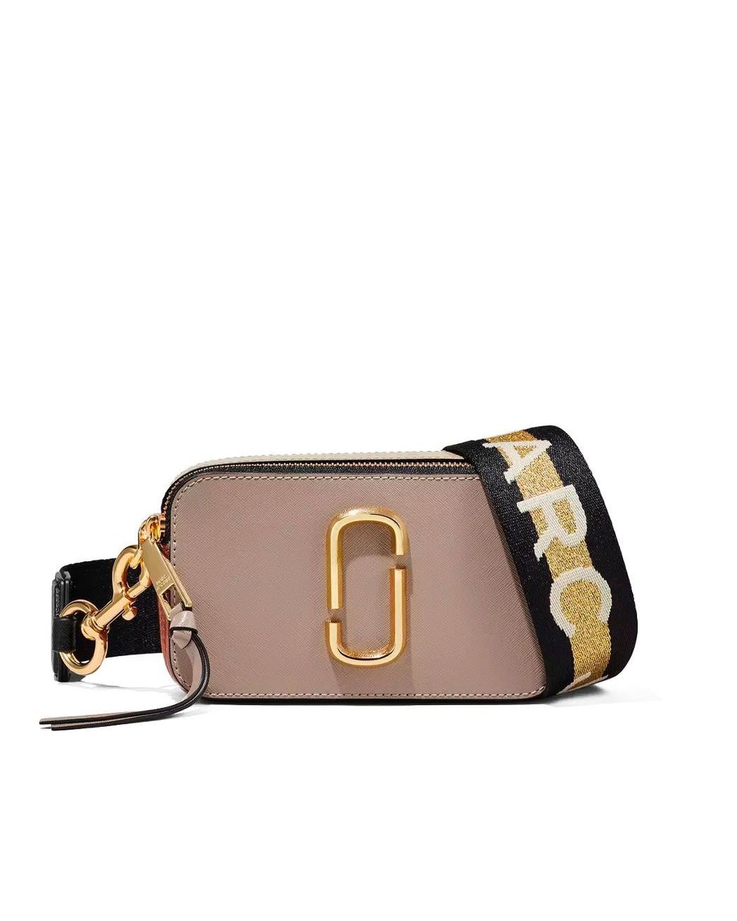 Marc Jacobs The Snapshot Cement Crossbody Bag in Brown | Lyst UK