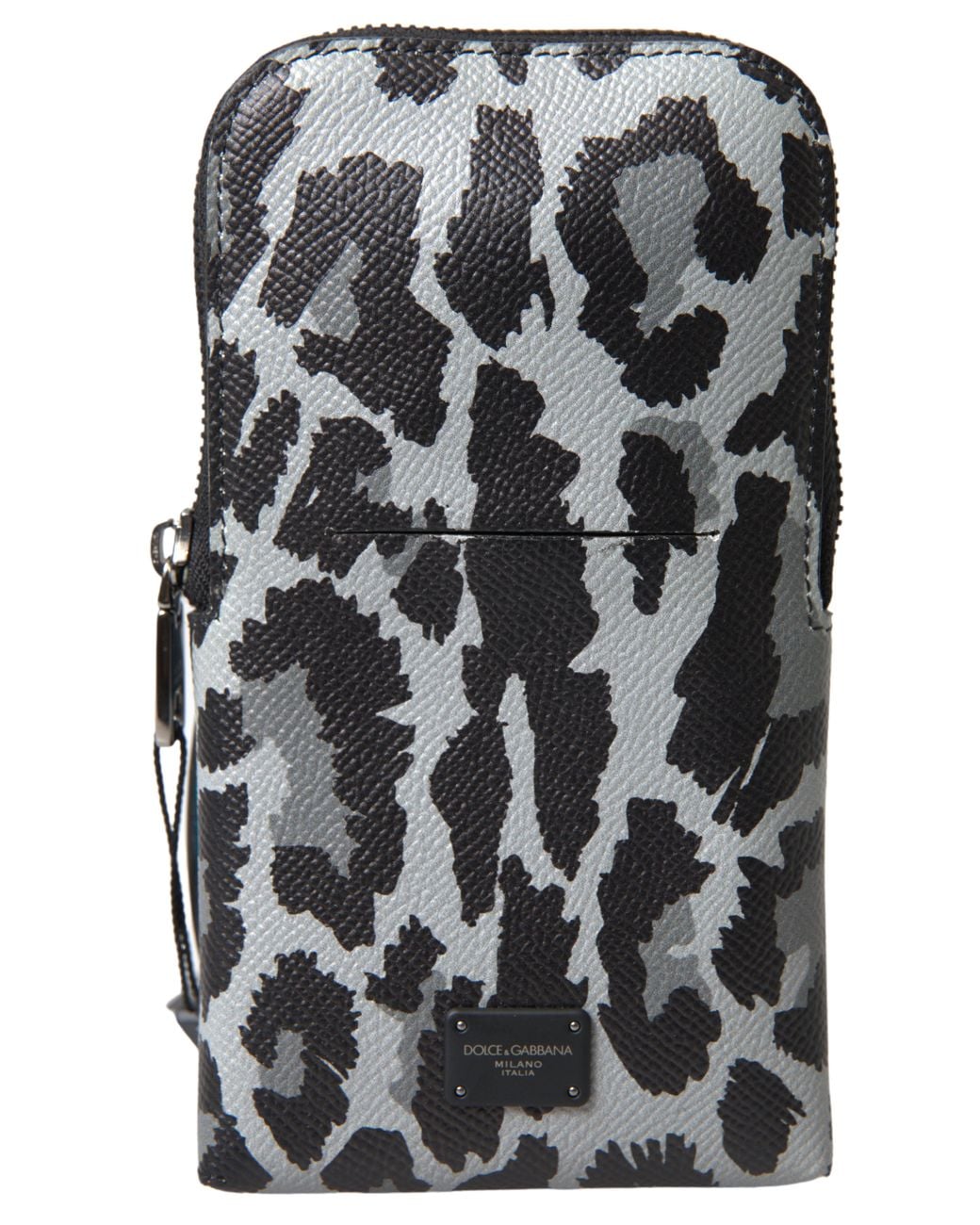 Dolce & Gabbana Multicolor Leopard Leather Purse Crossbody Sling Phone Bag Patterned for men