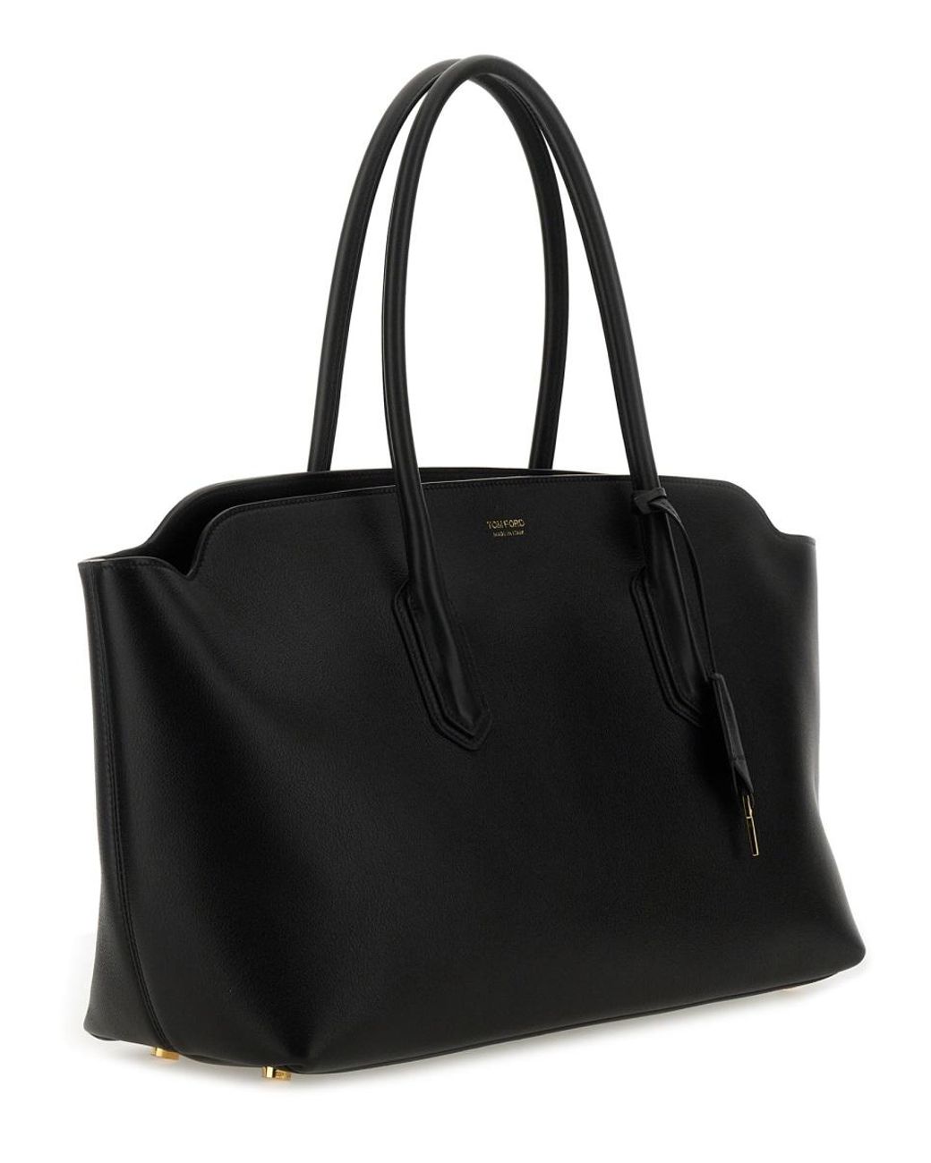 Tom Ford Black Tom Ford Calf Leather Shoulder Bag