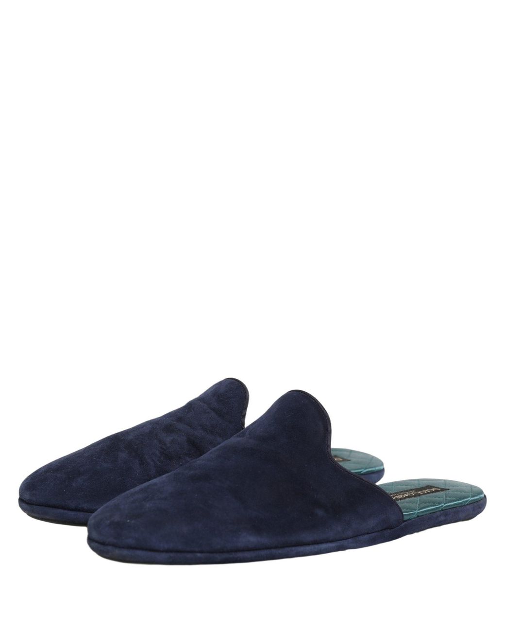 Dolce & Gabbana Gray Suede Slides Flat Slipper Shoes Capra (Suede) for men