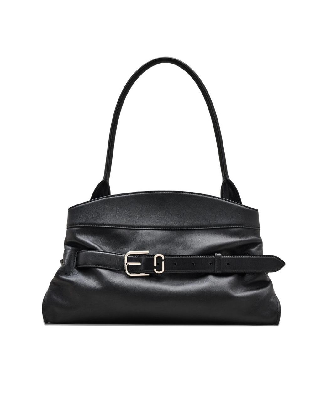 Marc Jacobs Black Double Top-Handle Leather Tote Shoulder Bags