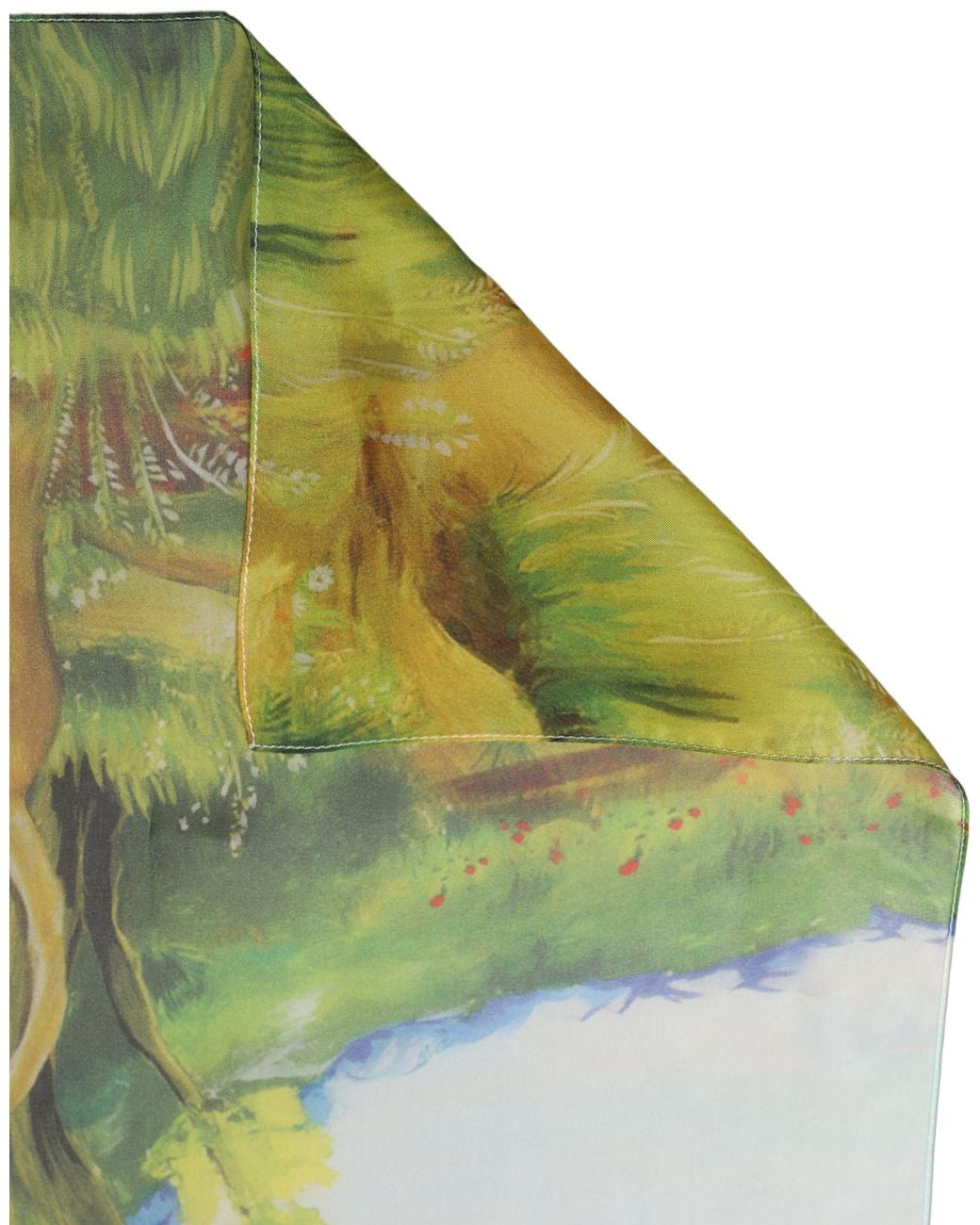 Dolce & Gabbana Blue Silk Landscape Foulard Scarf
