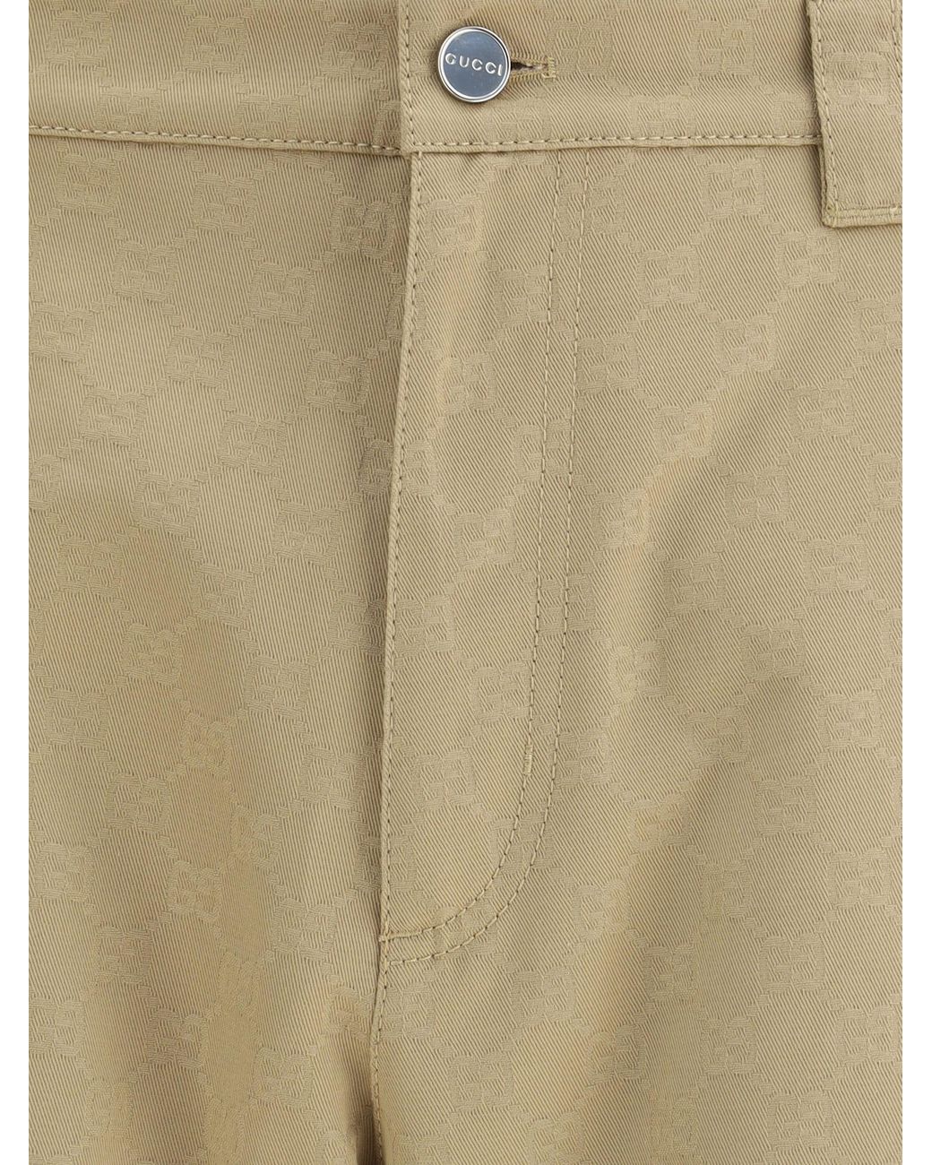 Gucci Natural Cotton Pants for men