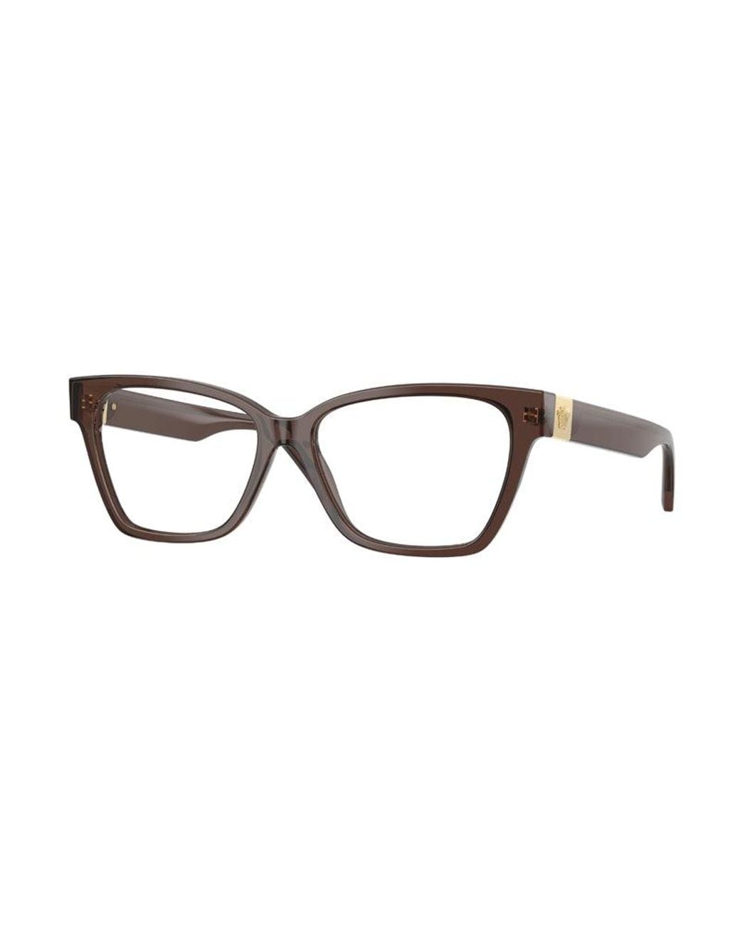 Versace Brown Eyeglasses Square Full Rim, Transparent Frame And Clear Demo Lenses Lens Ve33825332 Sunglasses
