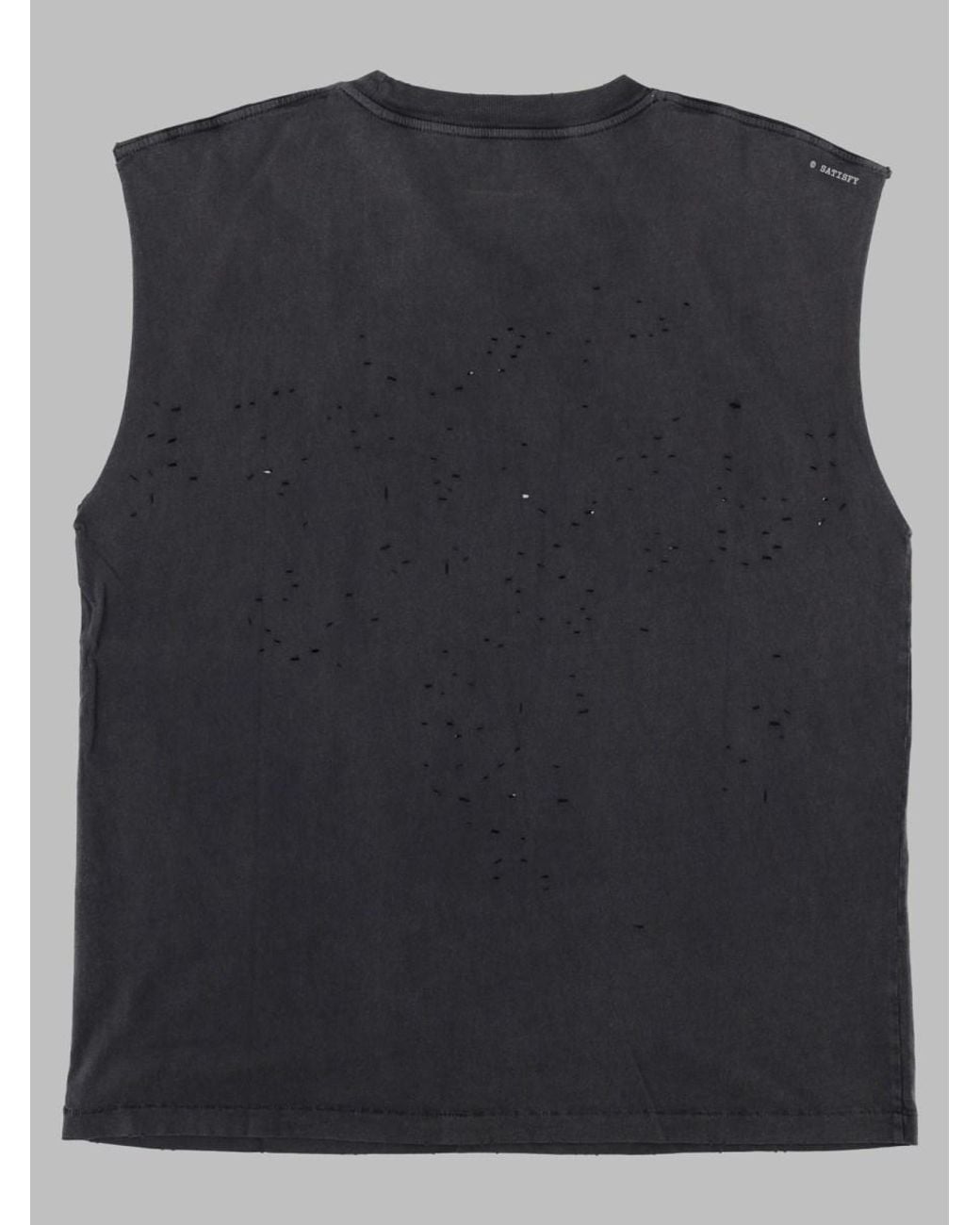 Satisfy Black Muscle Tee Mothtech Cotton T-Shirts And Polos for men